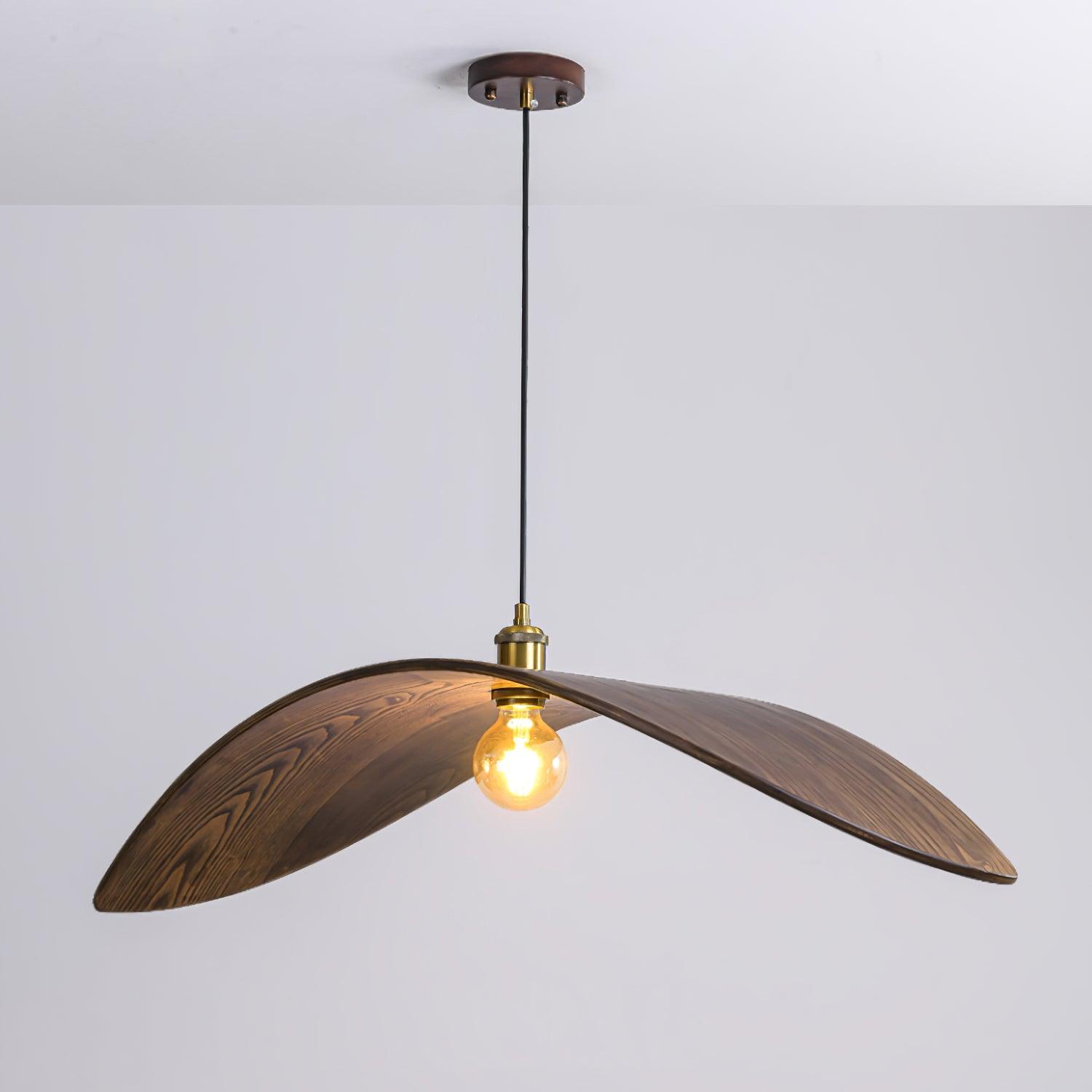 Libelle Curved Wood Wing Pendant Lamp - Letslighting