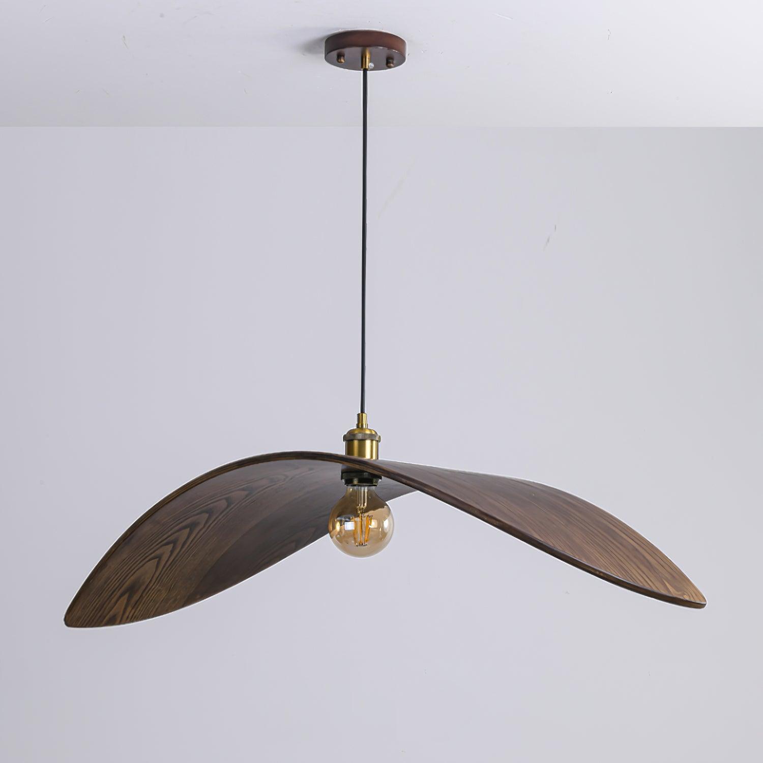 Libelle Curved Wood Wing Pendant Lamp - Letslighting