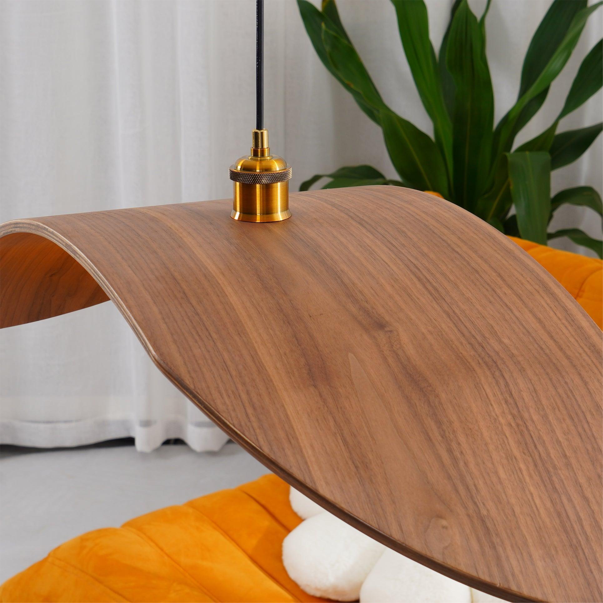 Libelle Curved Wood Wing Pendant Lamp - Letslighting