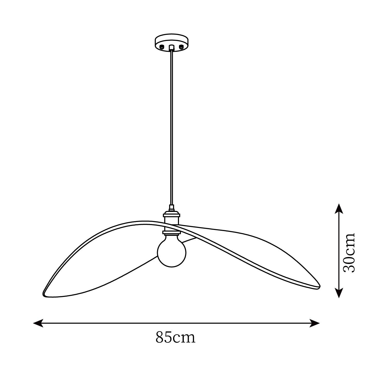 Libelle Curved Wood Wing Pendant Lamp - Letslighting