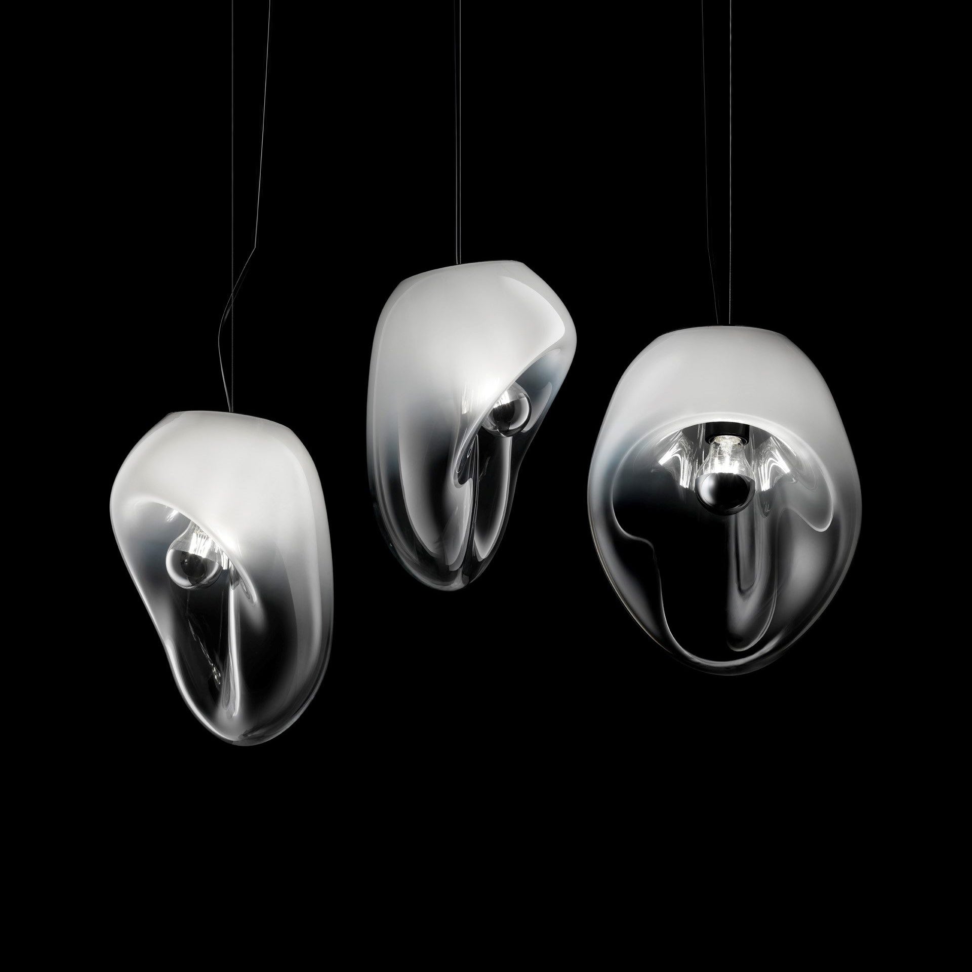 Lampe Pendentive en Verre Noir Moderne Minimaliste Lymara - Neutralighting