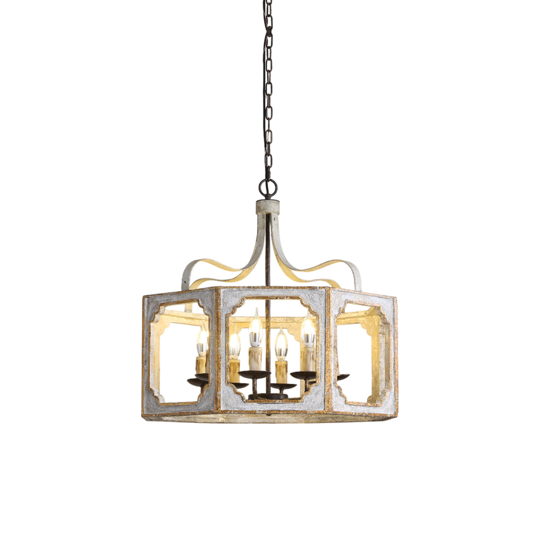 Virinira Individual Creativity Country Wooden Metal Pendant Lamp - Lamp Copper