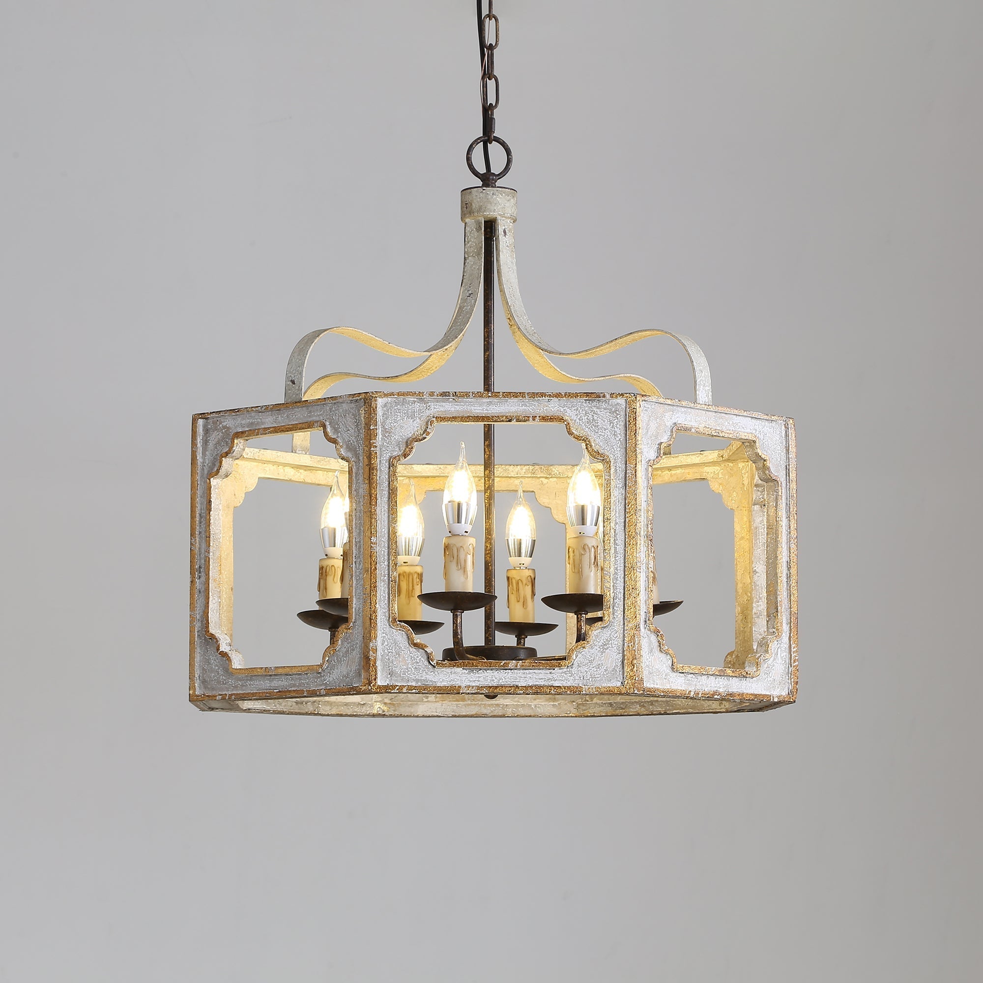 Virinira Individual Creativity Country Wooden Metal Pendant Lamp - Lamp Copper