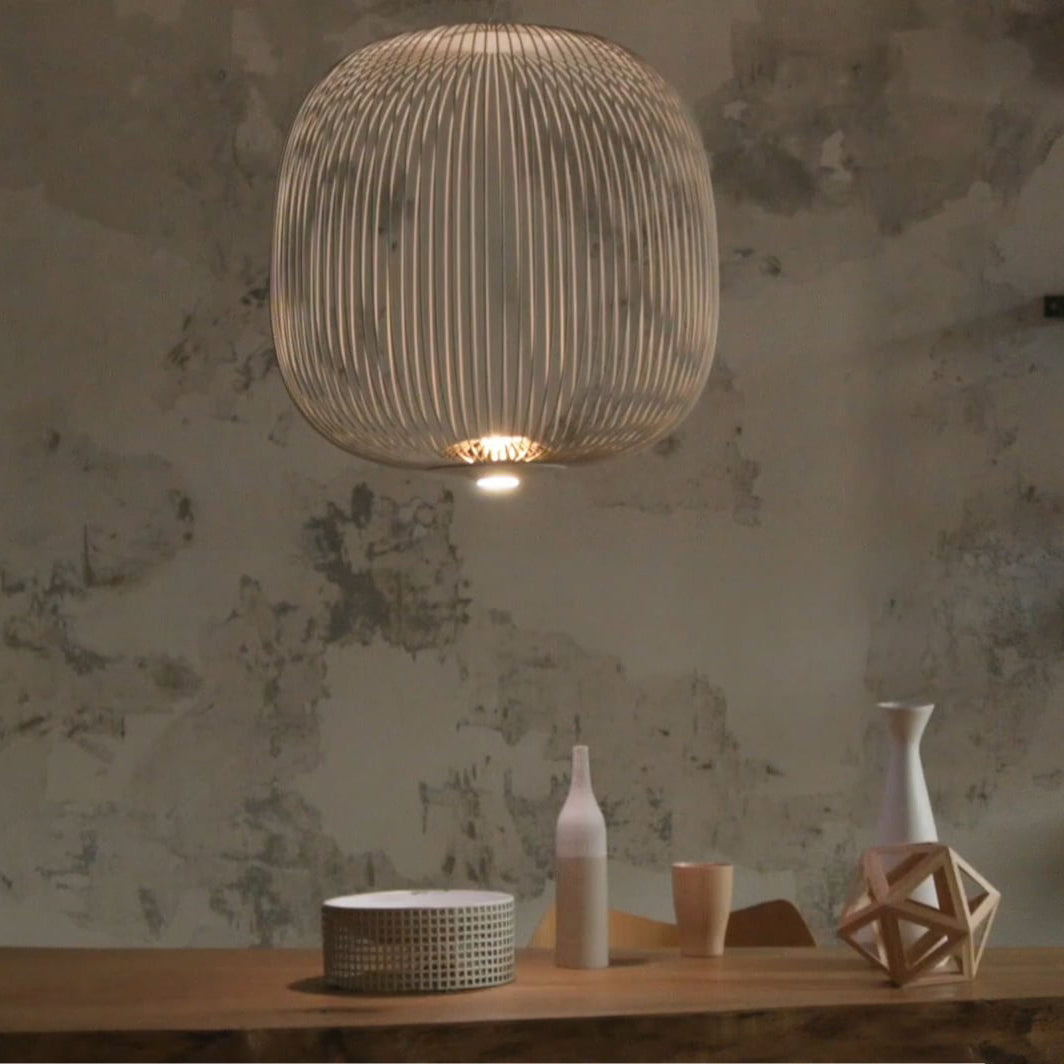 Vadorora Modern Minimalist Cage Metal Pendant Lamp - Lamp Copper
