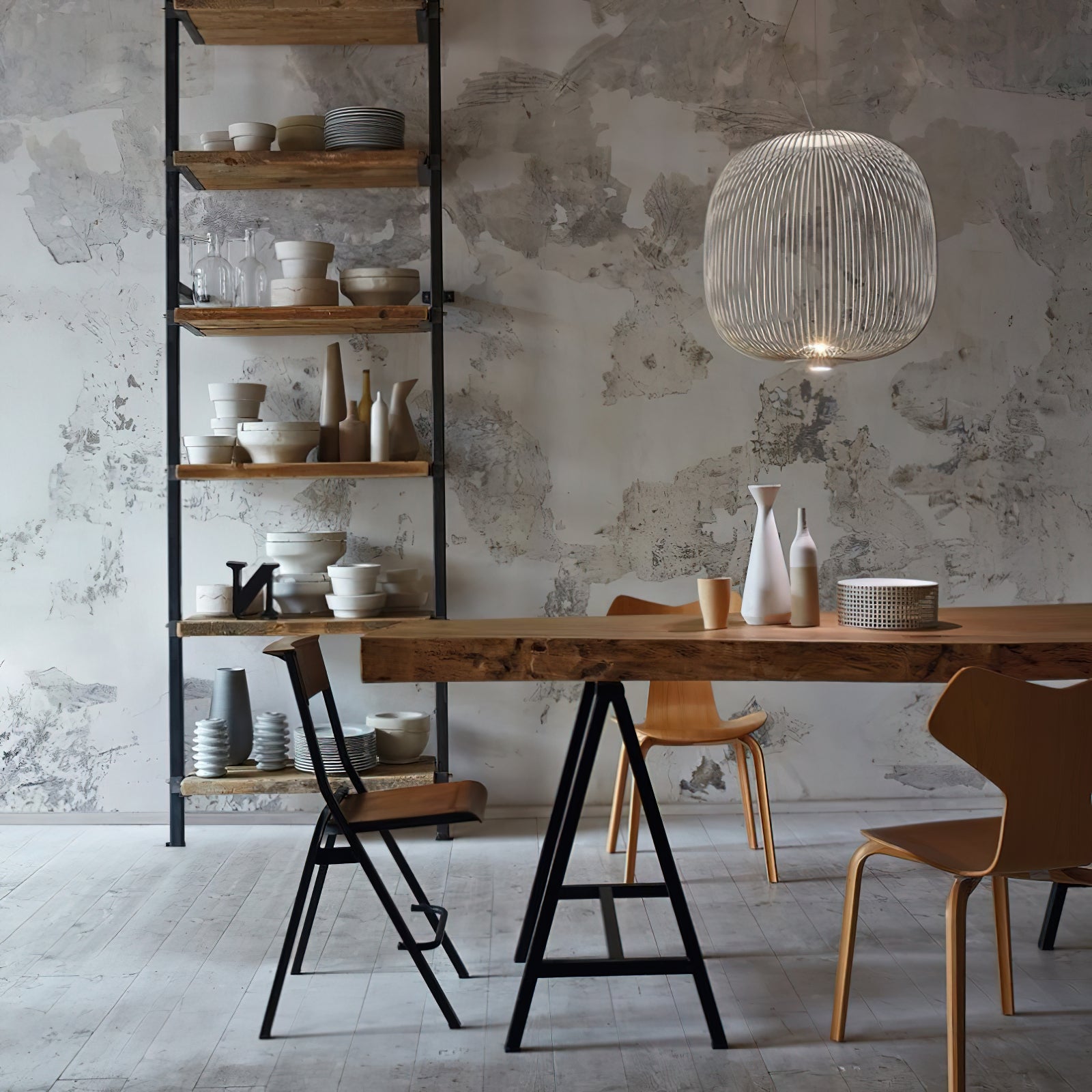 Vadorora Modern Minimalist Cage Metal Pendant Lamp - Lamp Copper