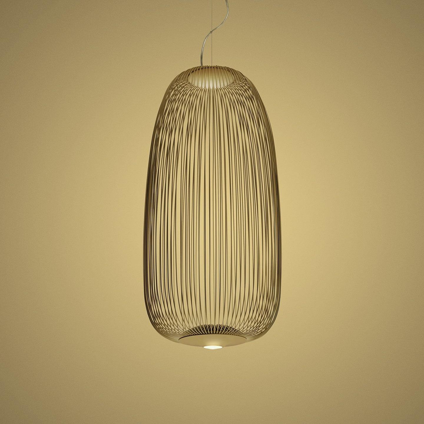 Vadorora Modern Minimalist Cage Metal Pendant Lamp - Lamp Copper