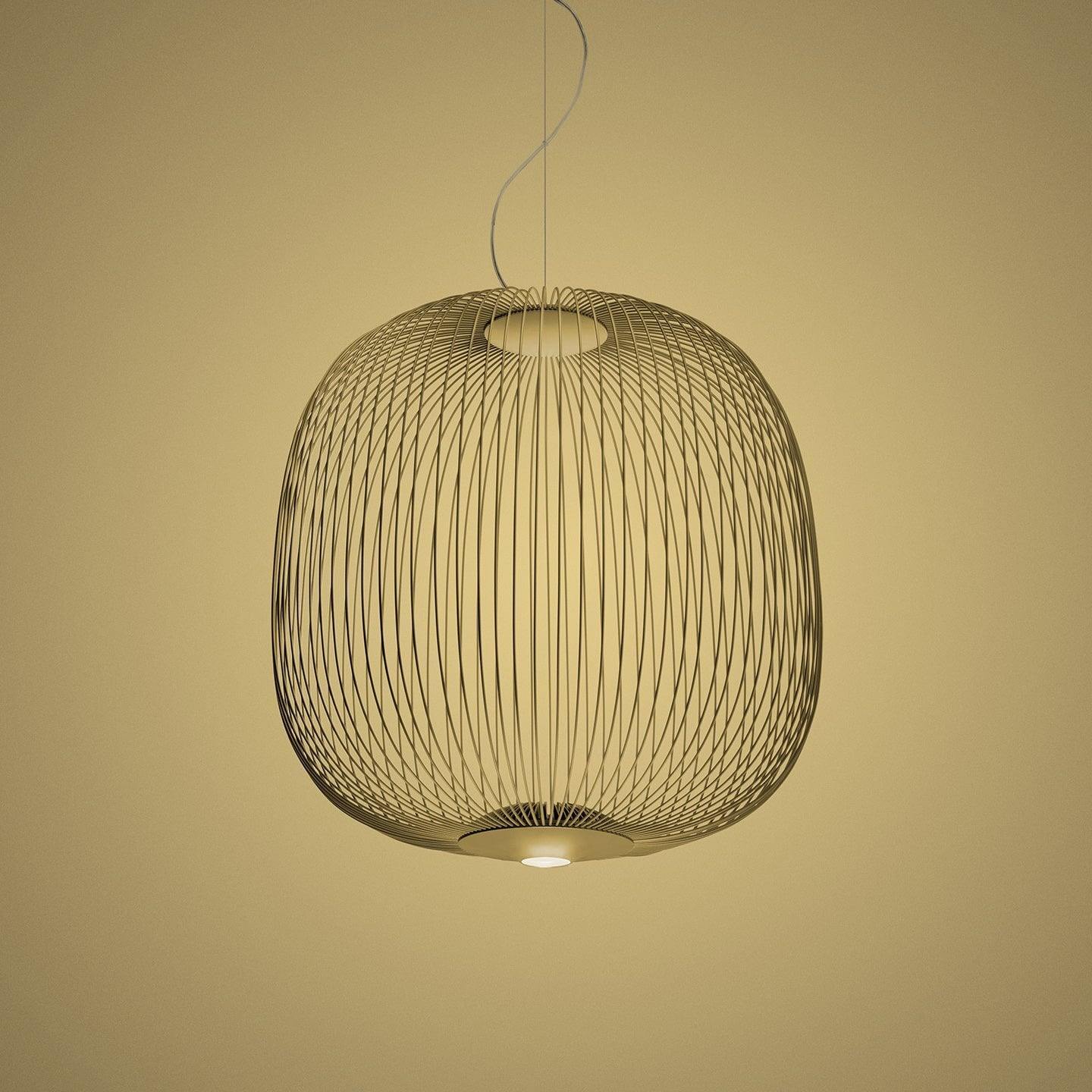 Vadorora Modern Minimalist Cage Metal Pendant Lamp - Lamp Copper
