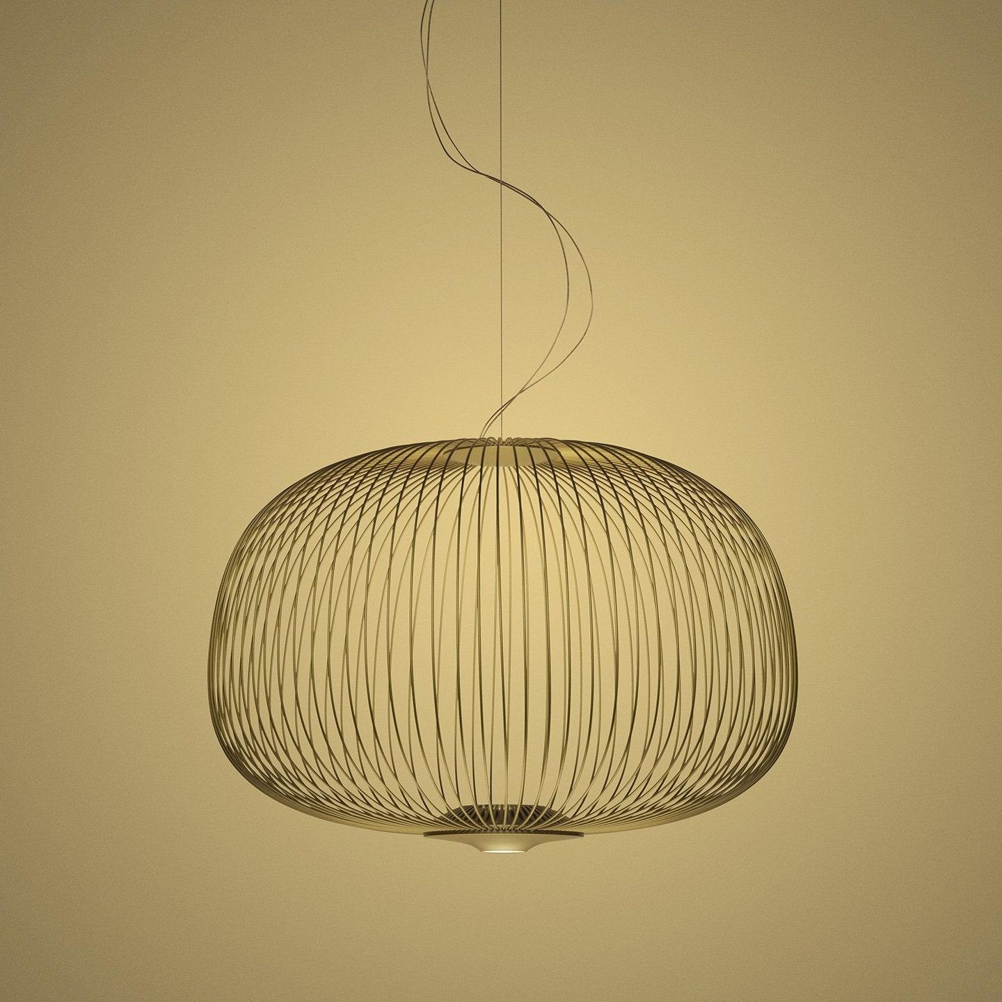 Vadorora Modern Minimalist Cage Metal Pendant Lamp - Lamp Copper