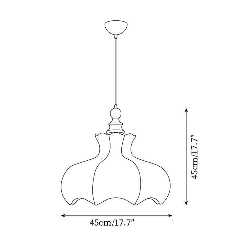 Lumain Suspension lumineuse et tissu en bois vintage à motif floral élégant - Neutralighting
