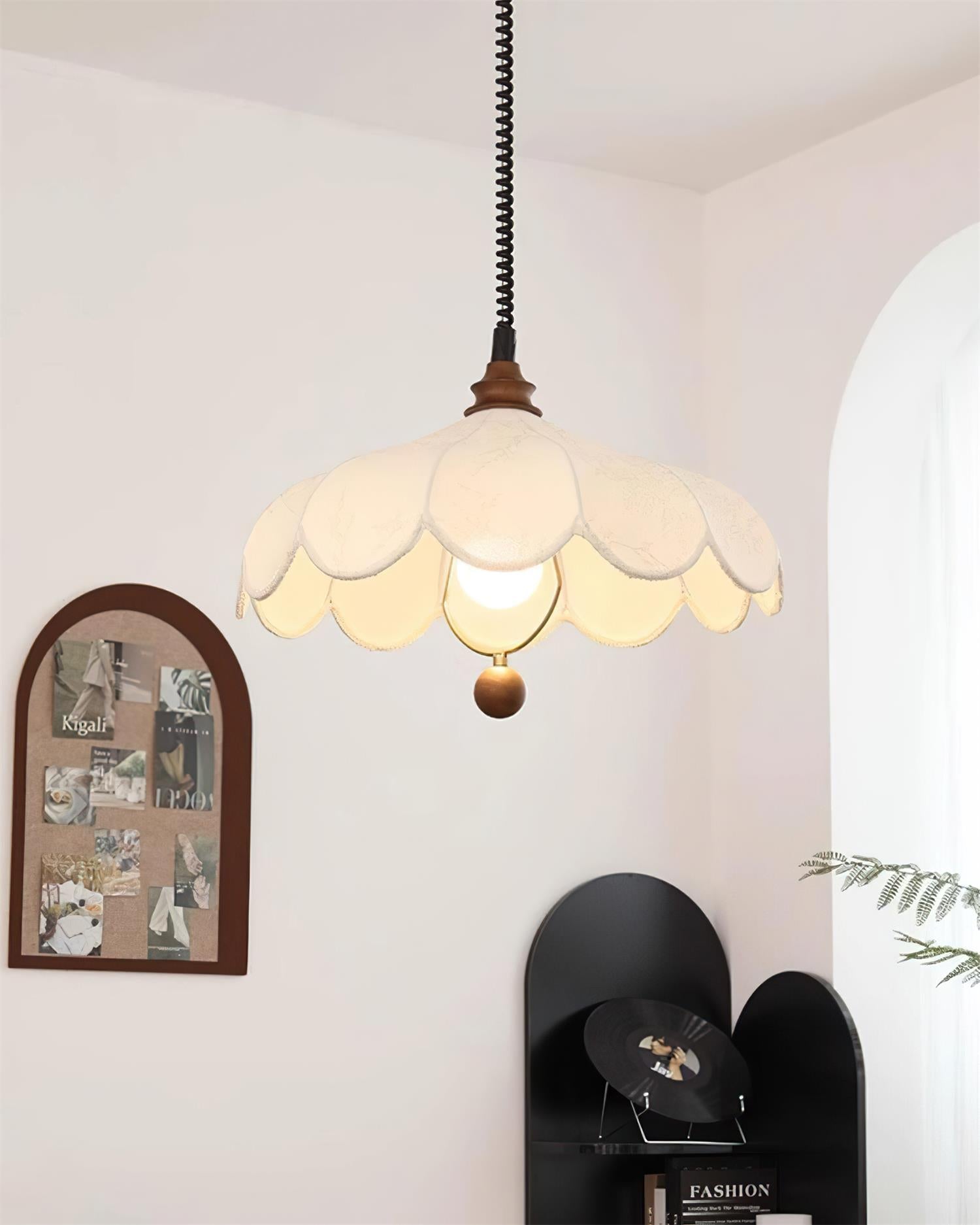 Pendant Lamp Petals with Pattern Vintage Floral French Elegance - Letslighting