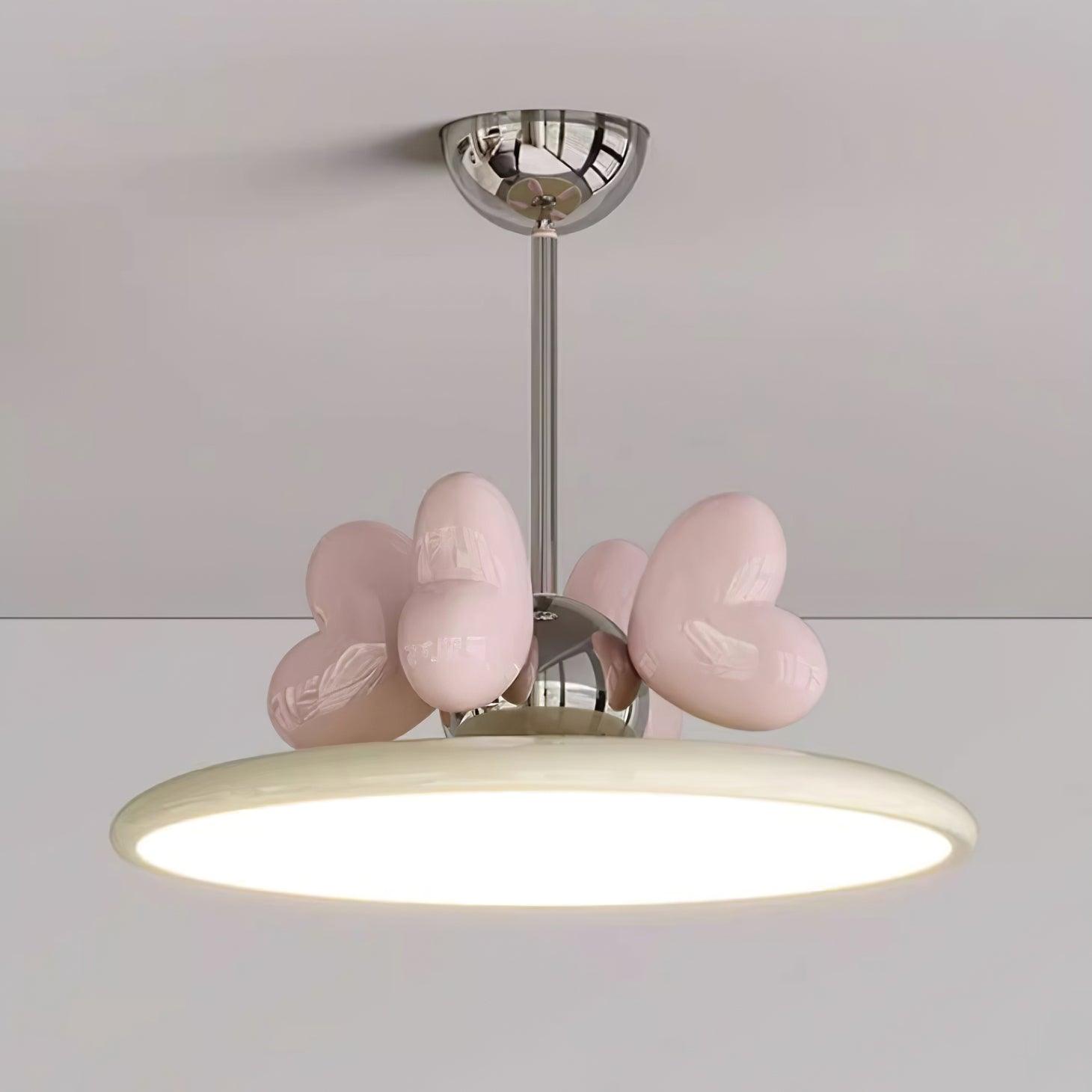 Lilia Pendant Lamp Pink Hearts Minimalist - Letslighting