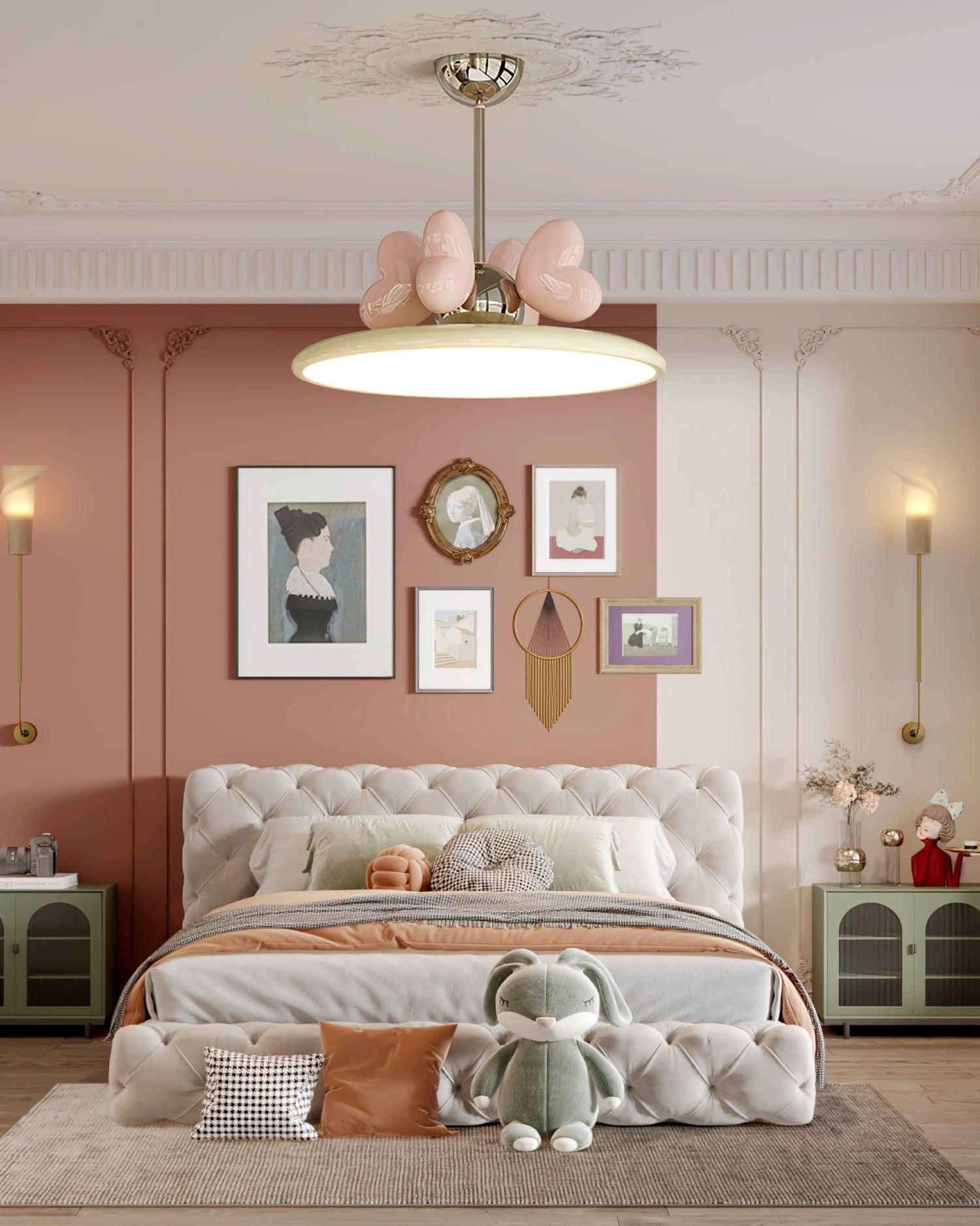 Lilia Pendant Lamp Pink Hearts Minimalist - Letslighting