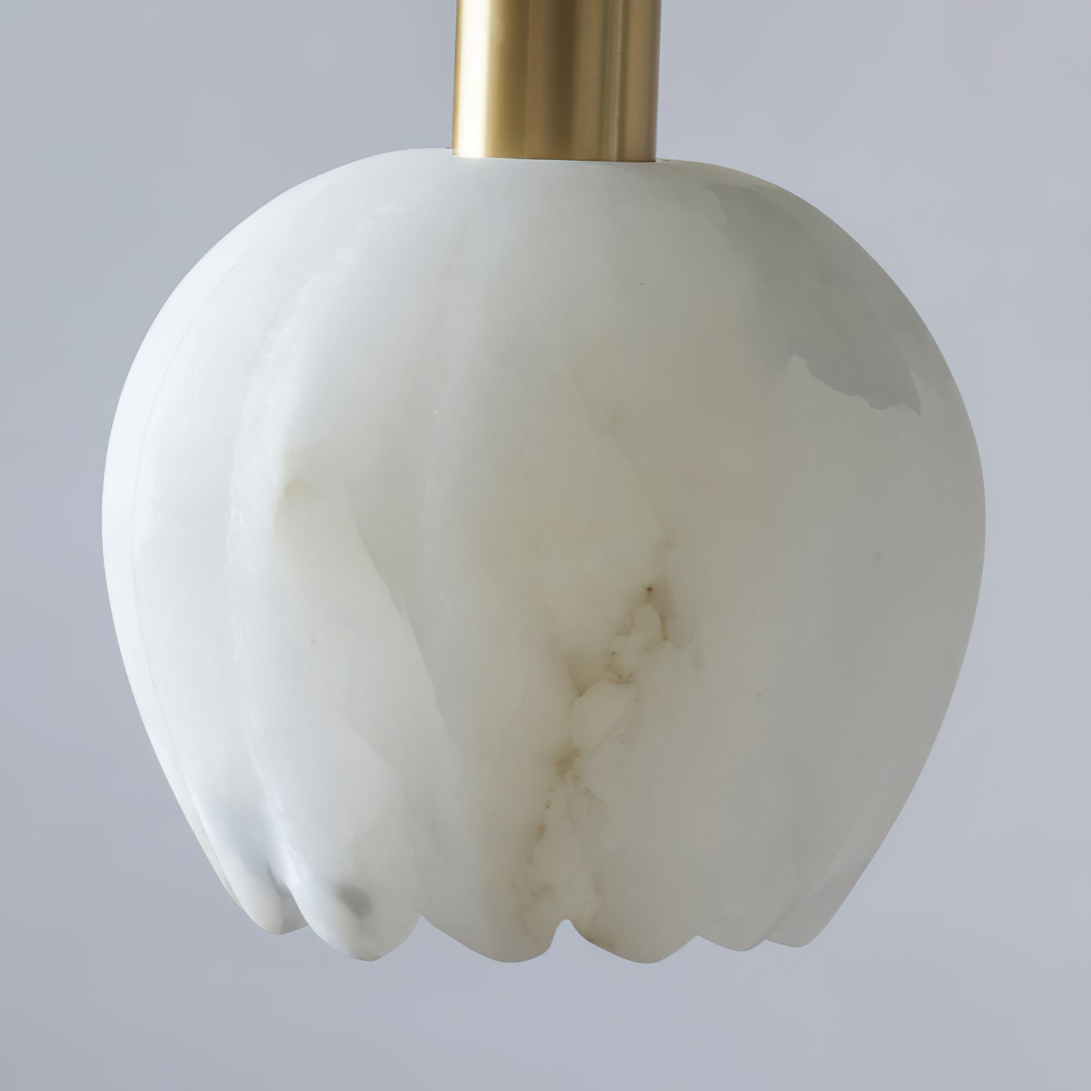 Olraeos Modern Minimalist Brass Alabaster Pendant Light - Lamp Copper