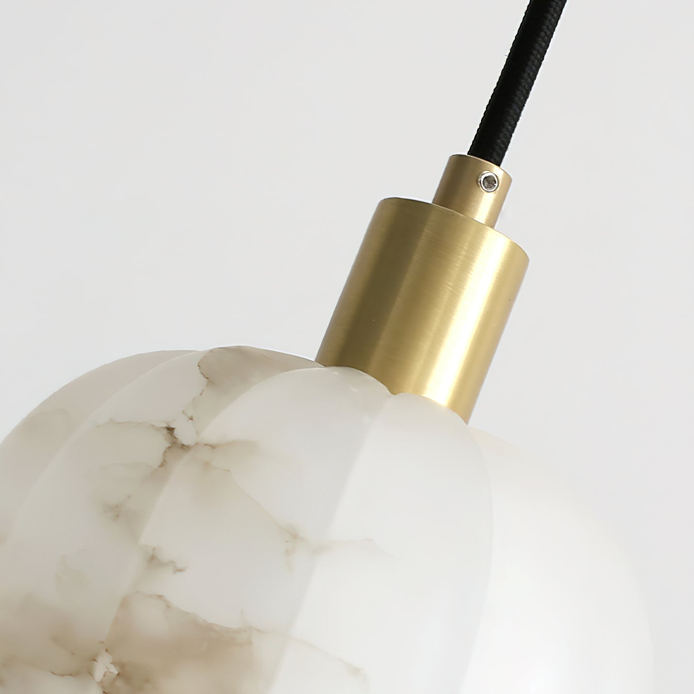 Olraeos Modern Minimalist Brass Alabaster Pendant Light - Lamp Copper