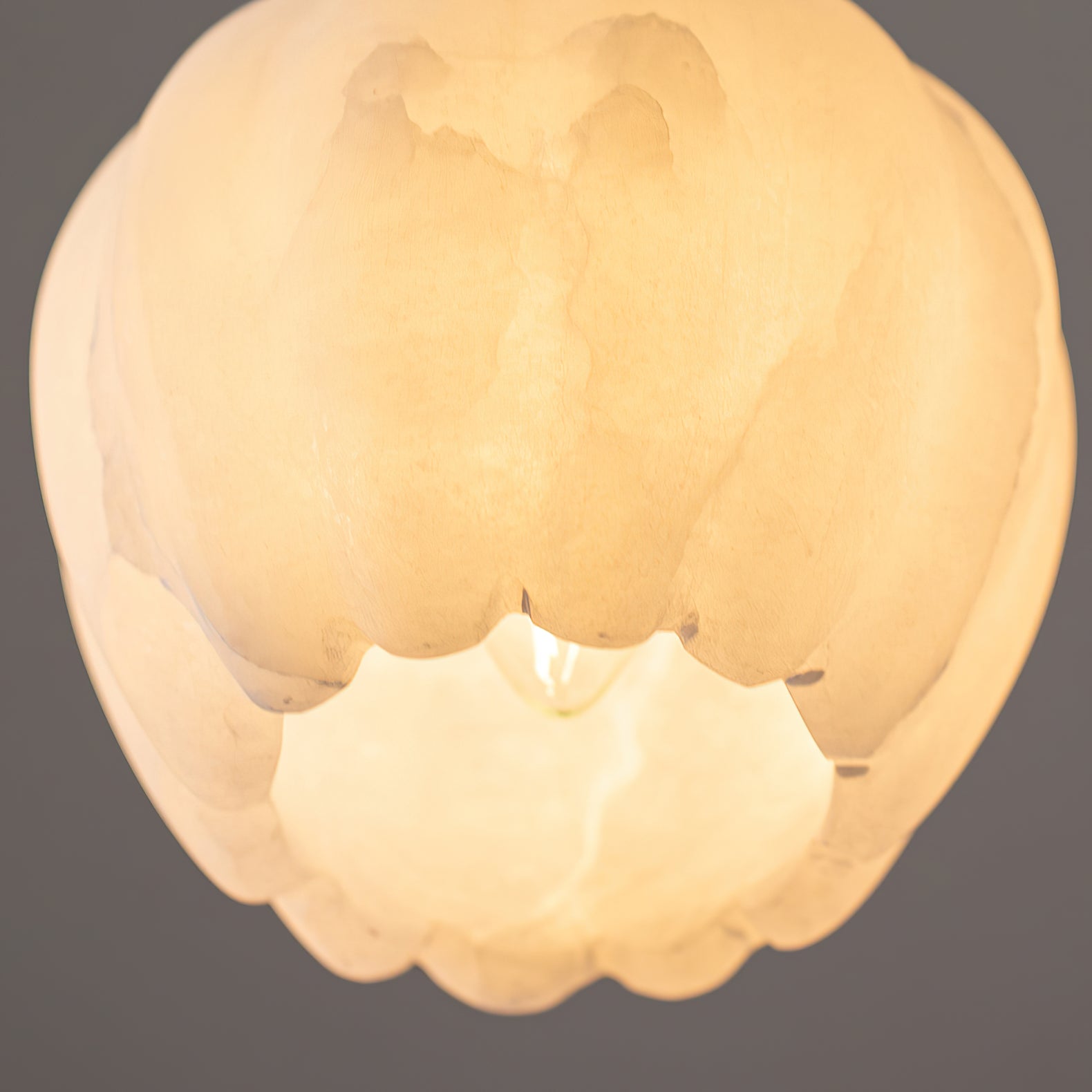 Olraeos Modern Minimalist Brass Alabaster Pendant Light - Lamp Copper