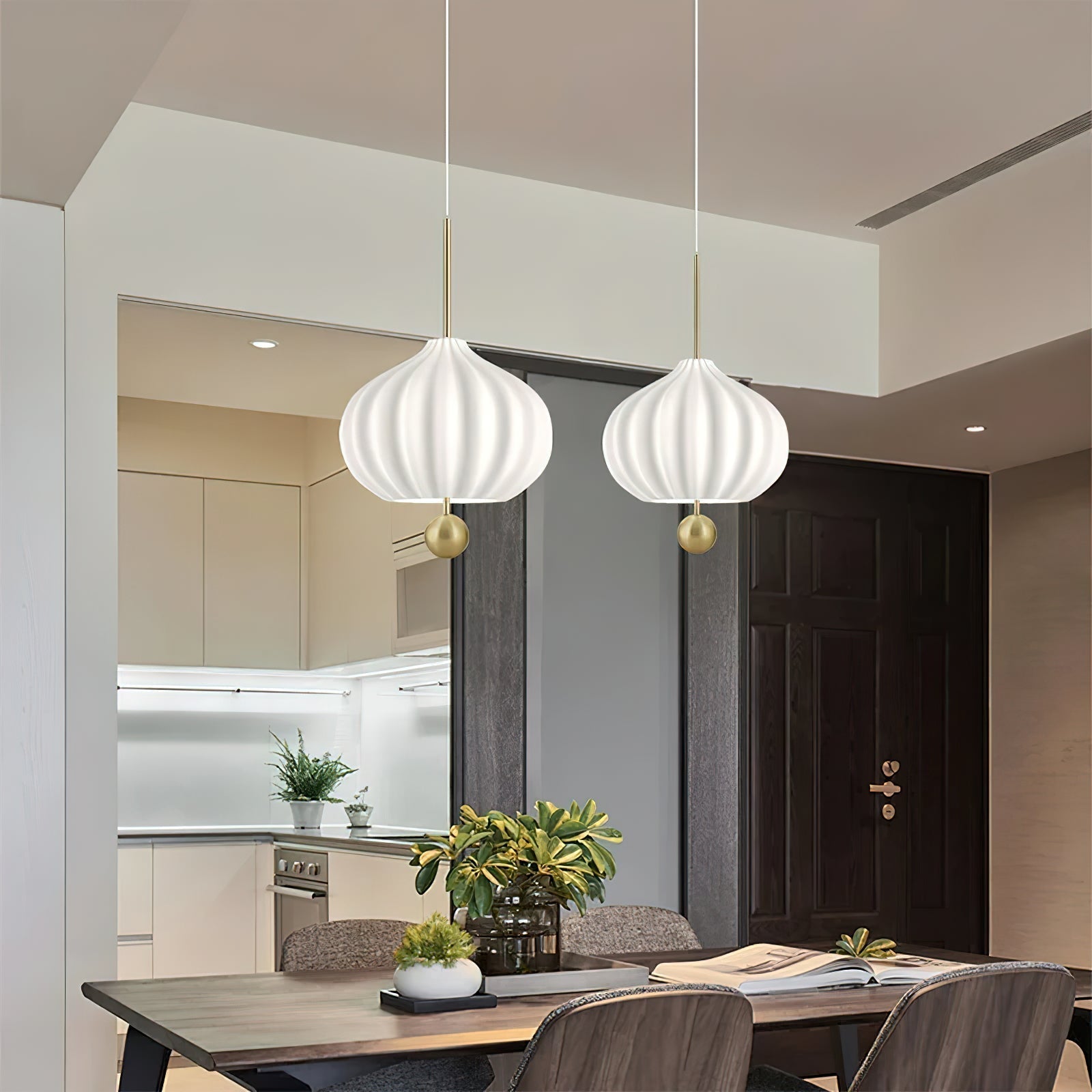 Zamarir Lampe à Suspension Moderne Minimaliste en Métal et Verre - Neutralighting