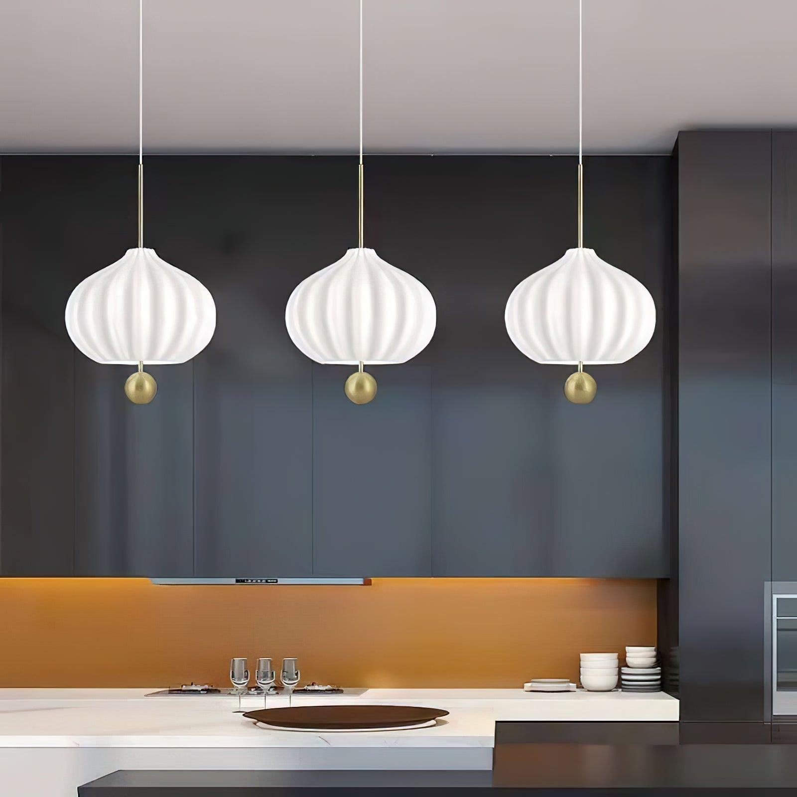 Zamarir Lampe à Suspension Moderne Minimaliste en Métal et Verre - Neutralighting