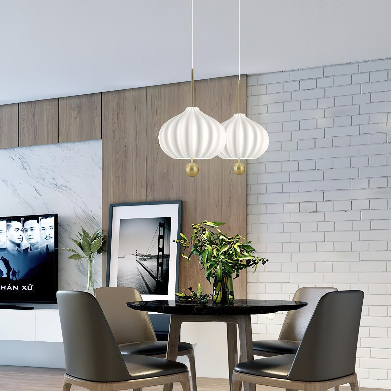 Zamarir Lampe à Suspension Moderne Minimaliste en Métal et Verre - Neutralighting