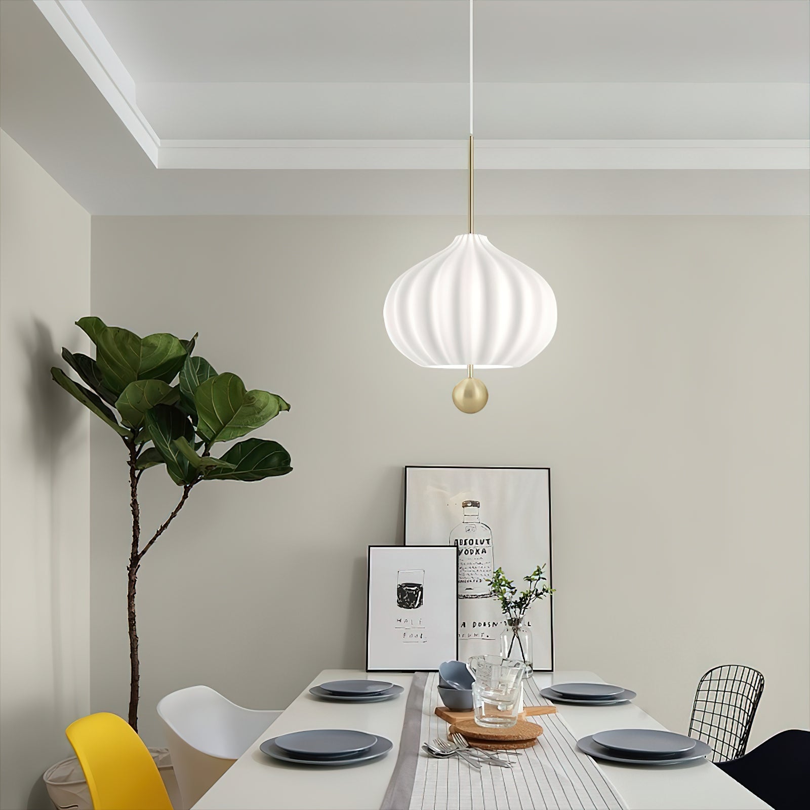 Zamarir Lampe à Suspension Moderne Minimaliste en Métal et Verre - Neutralighting
