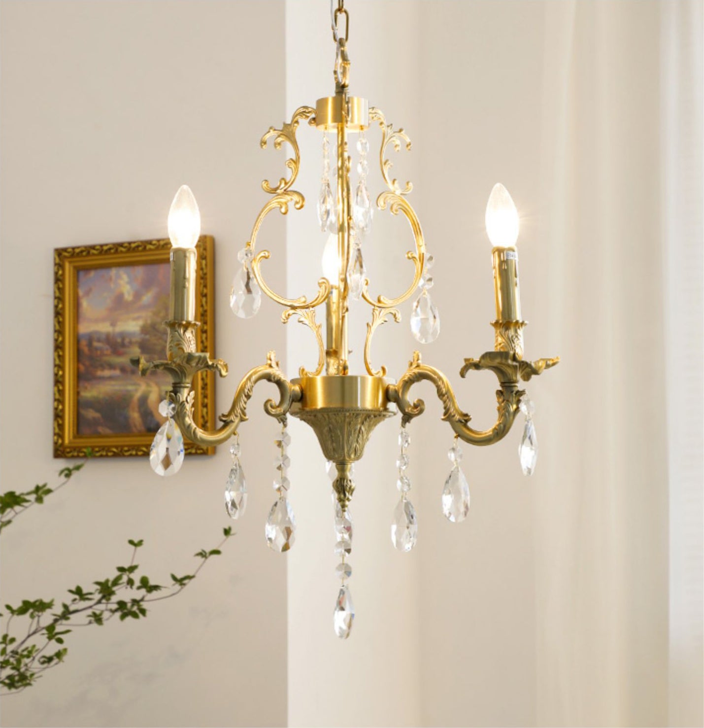 Olrinila Lustre en Cristal de Luxe Postmoderne en Laiton - Neutralighting