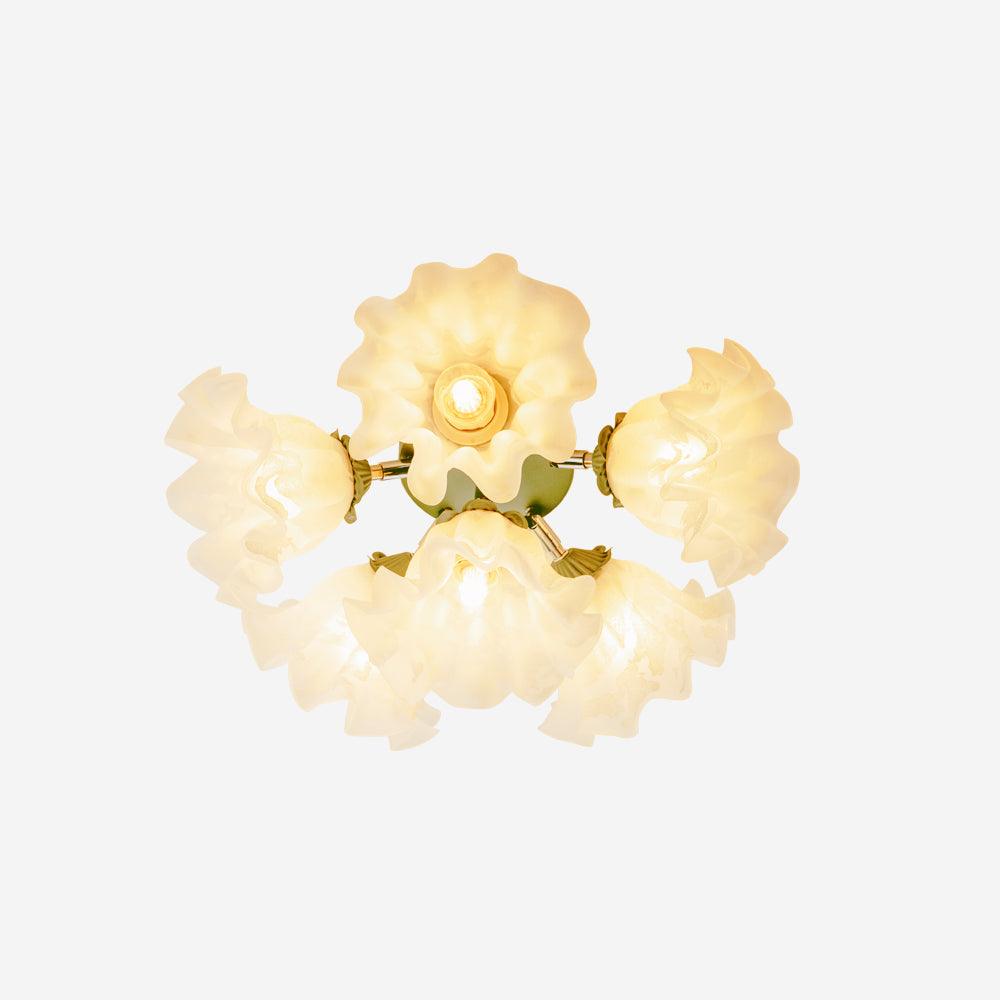 Plafonnier Pétale Nuances Ondulé Verre Floraison Élégant Floral - Neutralighting