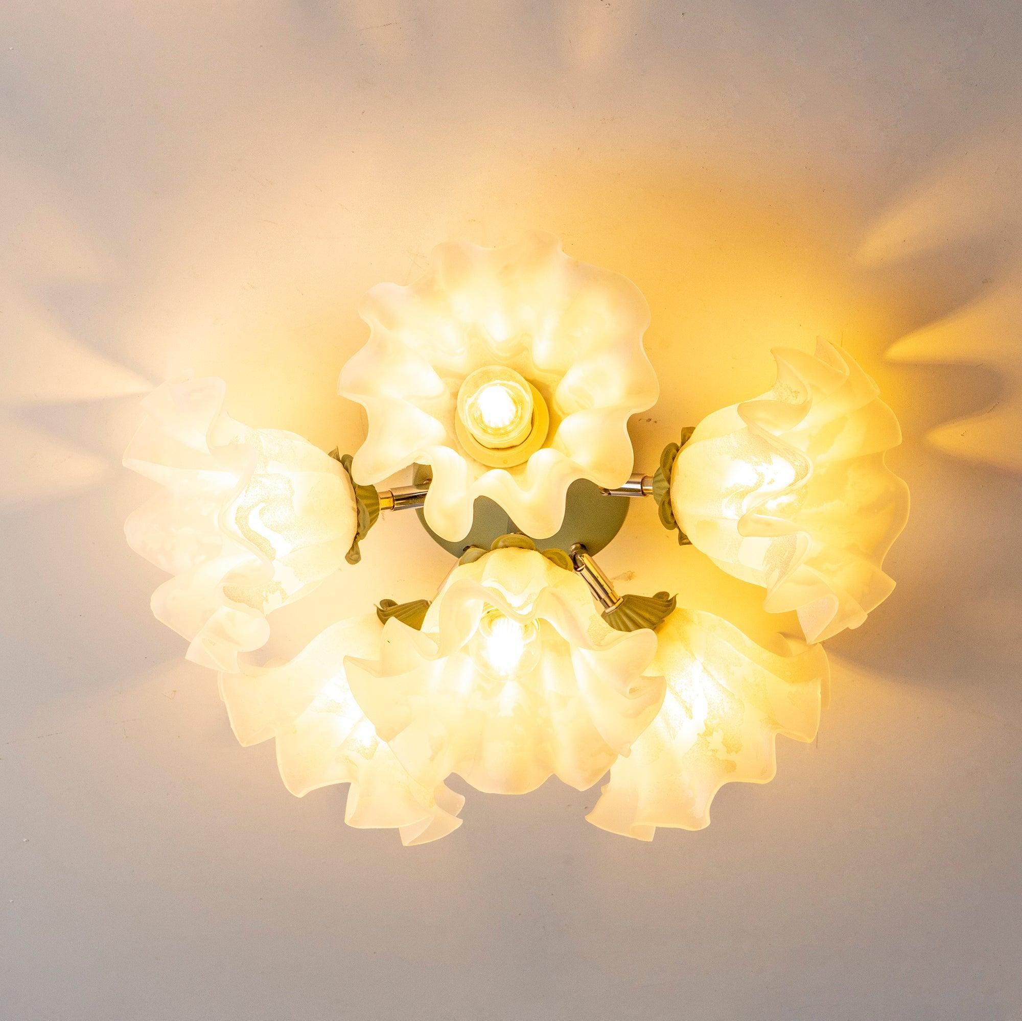 Plafonnier Pétale Nuances Ondulé Verre Floraison Élégant Floral - Neutralighting