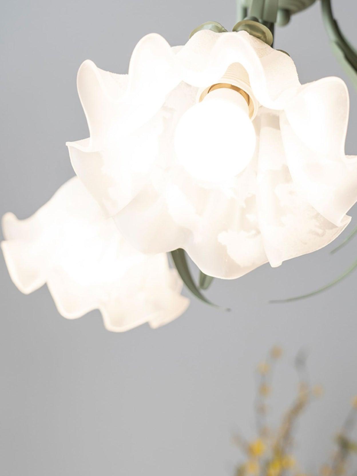 Lustra Chandelier Fleur avec Pétales et Feuilles - Neutralighting