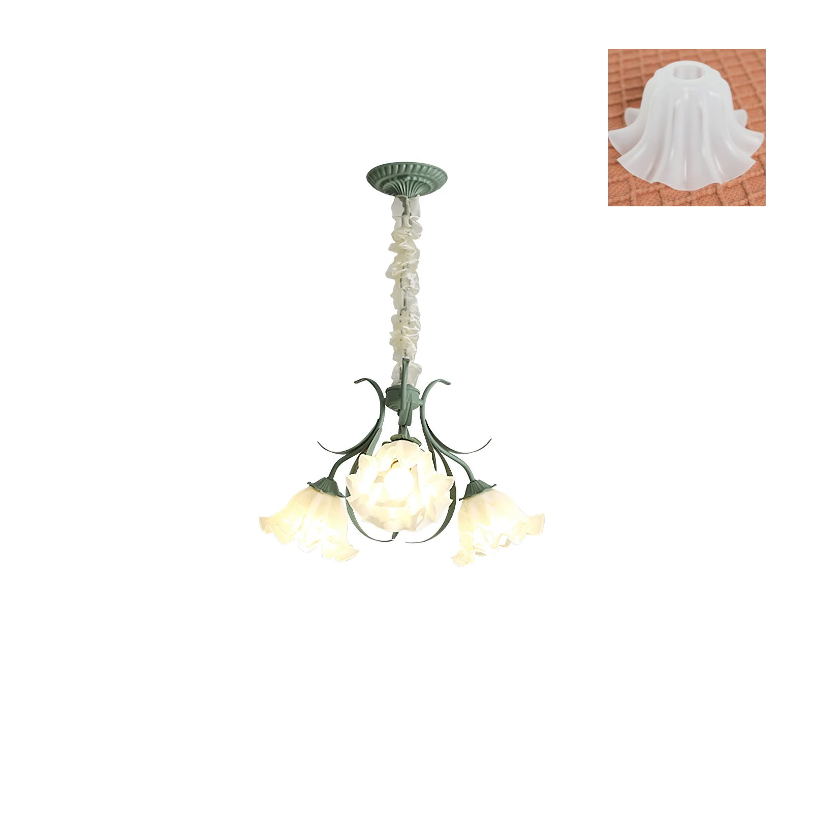 Lustra Chandelier Fleur avec Pétales et Feuilles - Neutralighting
