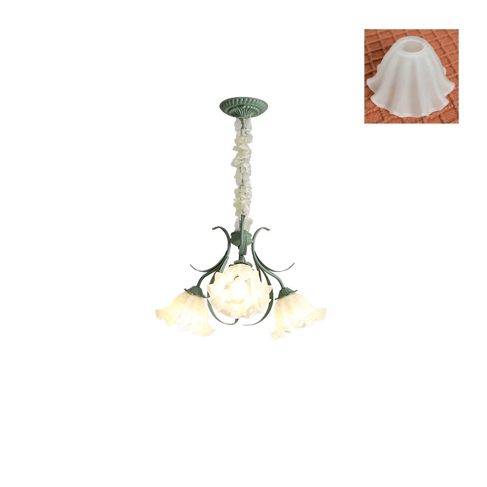 Lustra Chandelier Fleur avec Pétales et Feuilles - Neutralighting