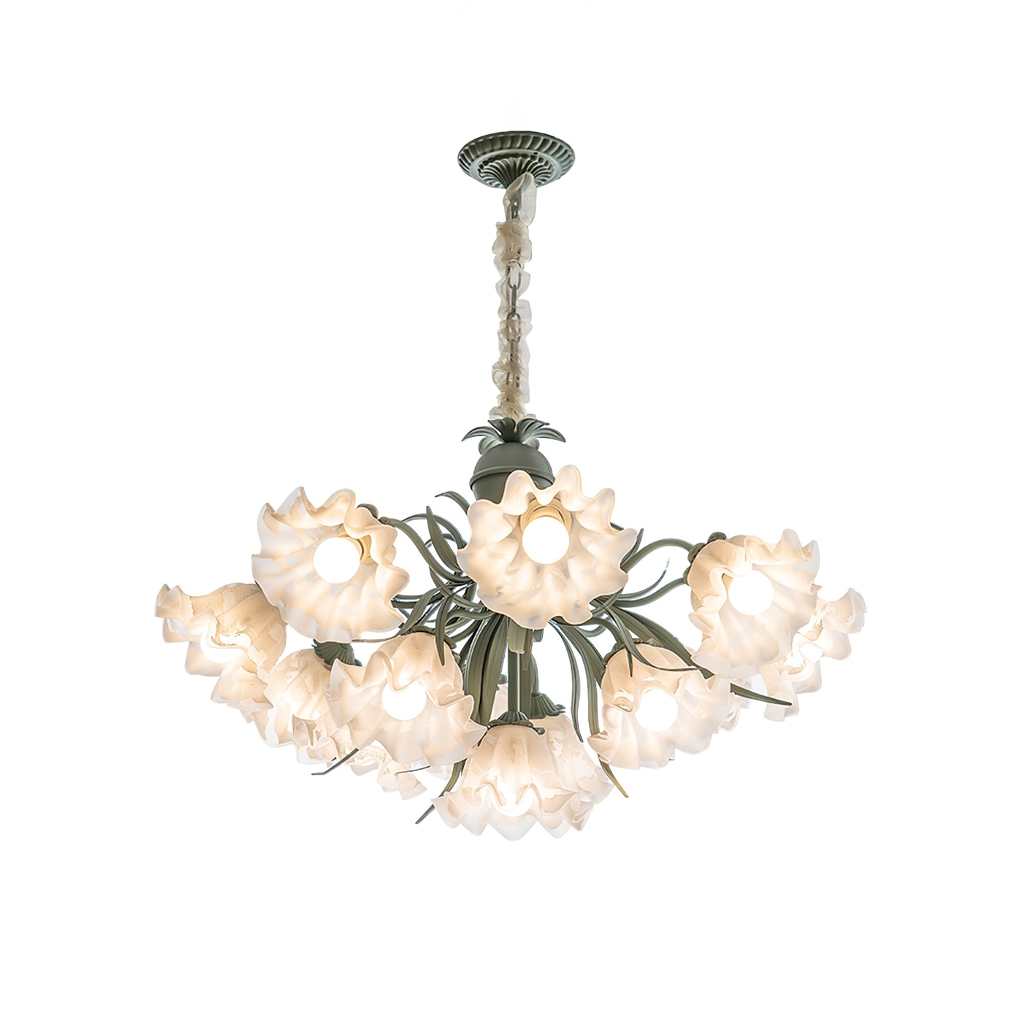 Lustra Chandelier Fleur avec Pétales et Feuilles - Neutralighting
