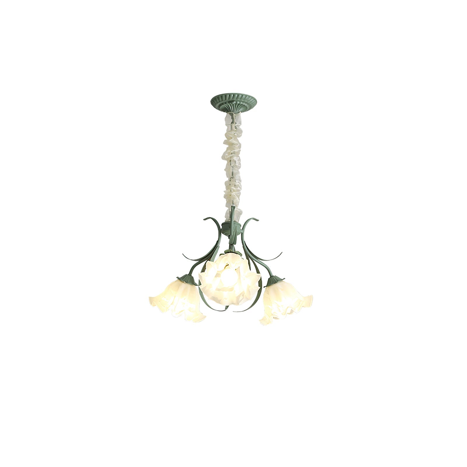 Lustra Chandelier Fleur avec Pétales et Feuilles - Neutralighting