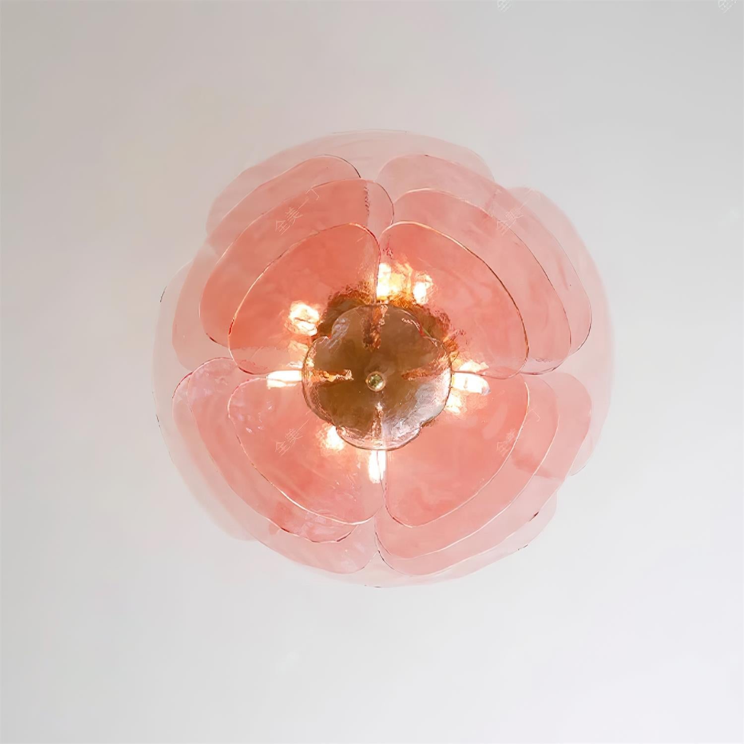 Lotus Lustre Contemporain en Verre à Feuilles Superposées - Neutralighting