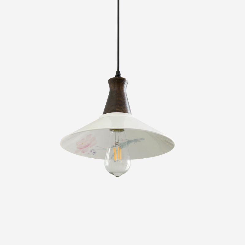 Linna Suspension Main Peint Florale Rustique - Neutralighting