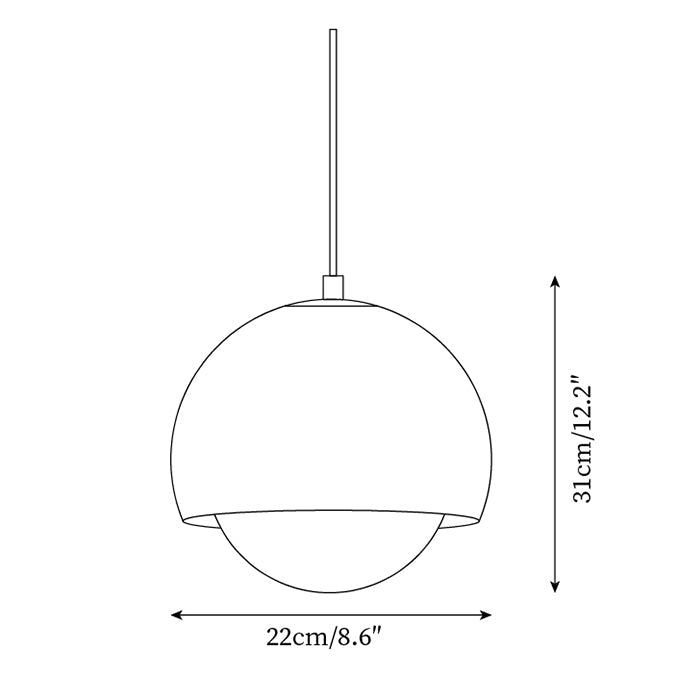 Tera Lampe Pendante Rétro Moderne en Verre - Neutralighting