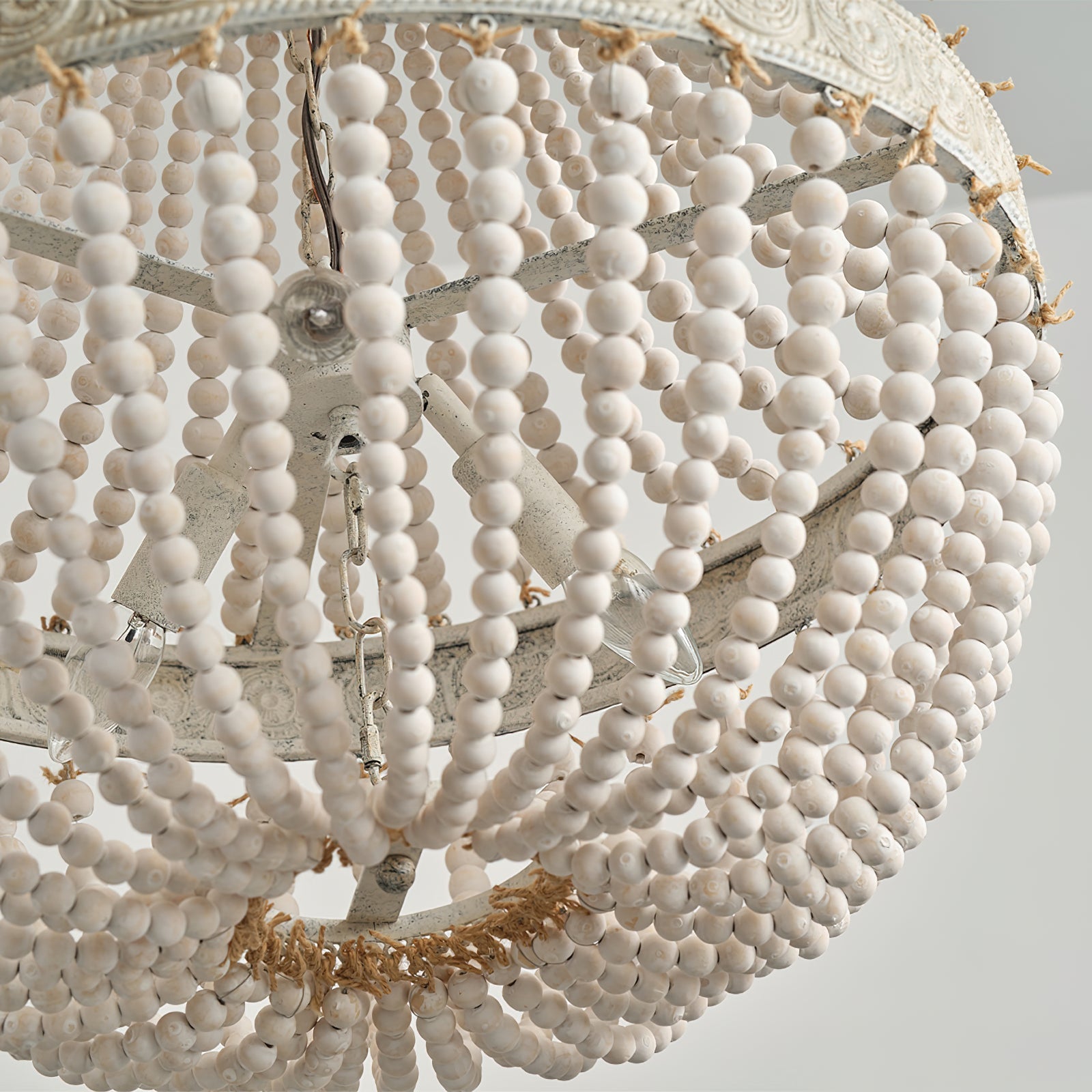 Ulvararis Postmodern Luxury Beaded Wooden Metal Chandelier - Lamp Copper