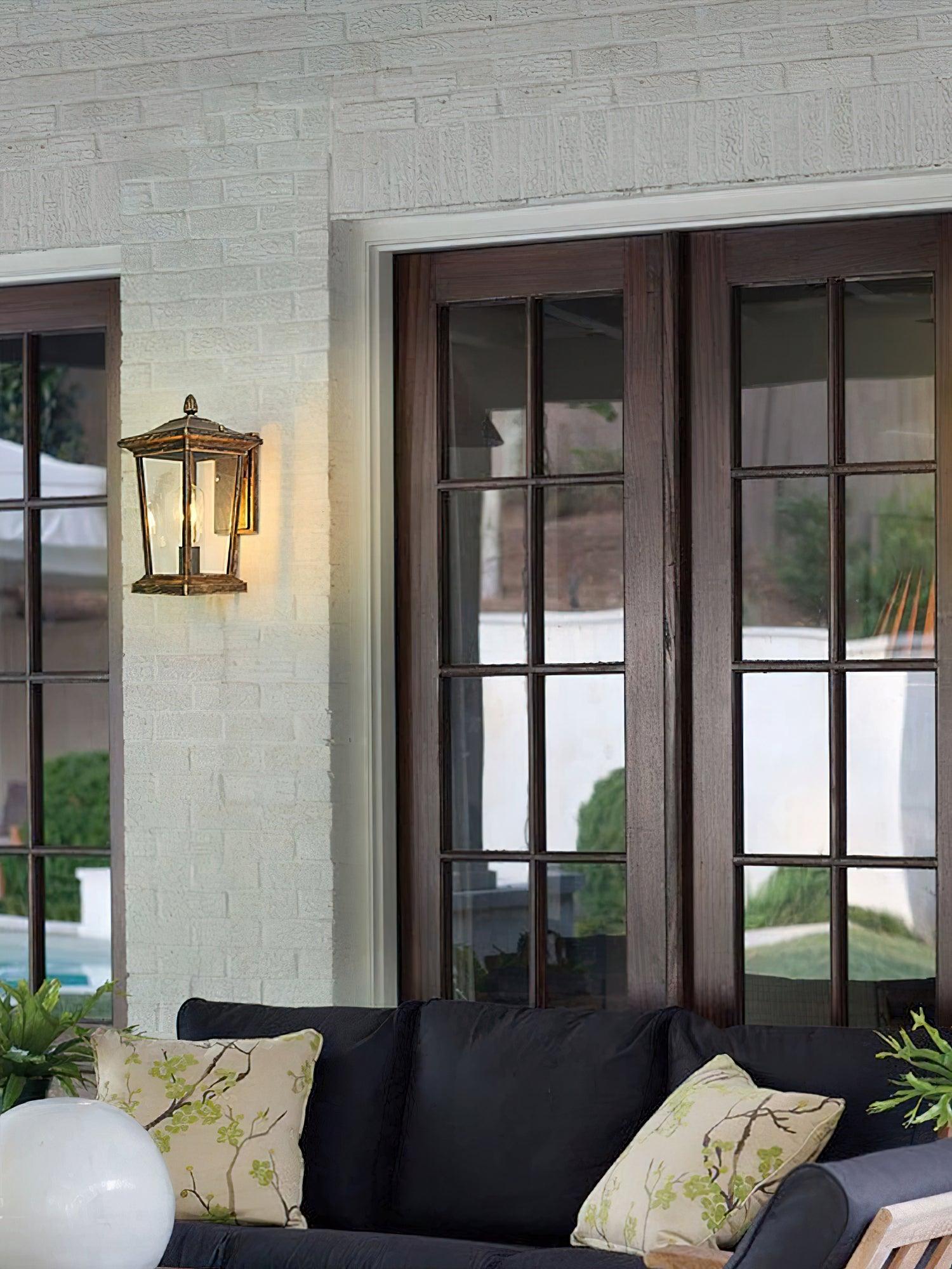 Edwin Applique Murale Extérieure En Verre Élégance Cage À Oiseaux - Neutralighting