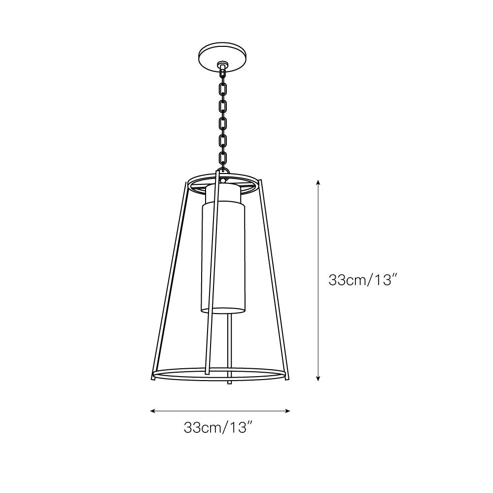Vasilora Suspension Extérieur Vintage Industrielle En Métal Et Verre - Neutralighting