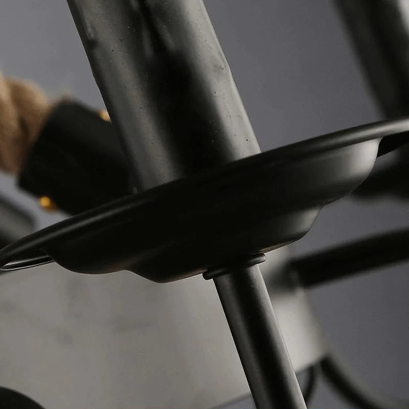 Epoch Suspension LED Industrielle Métal/Corde Noir Salon/Bar - Neutralighting