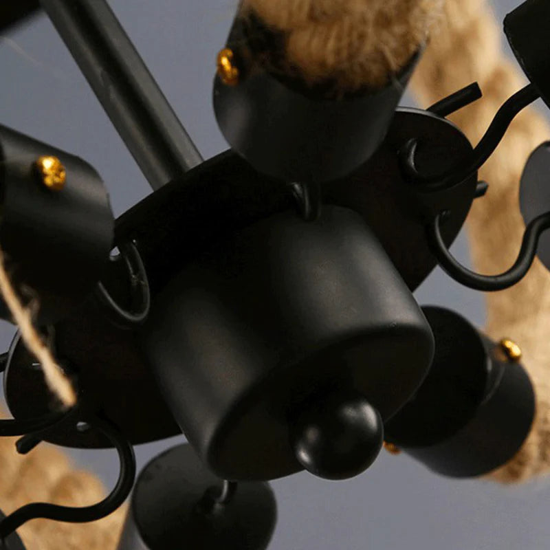 Epoch Suspension LED Industrielle Métal/Corde Noir Salon/Bar - Neutralighting
