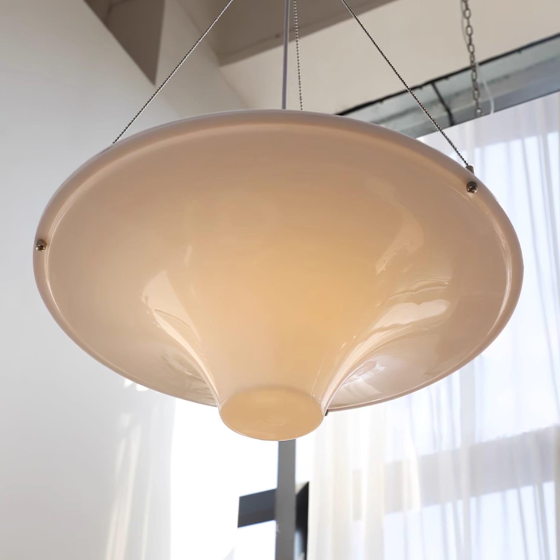 Solara Lampe suspendue en acrylique en forme d'OVNI pour salon contemporain - Neutralighting