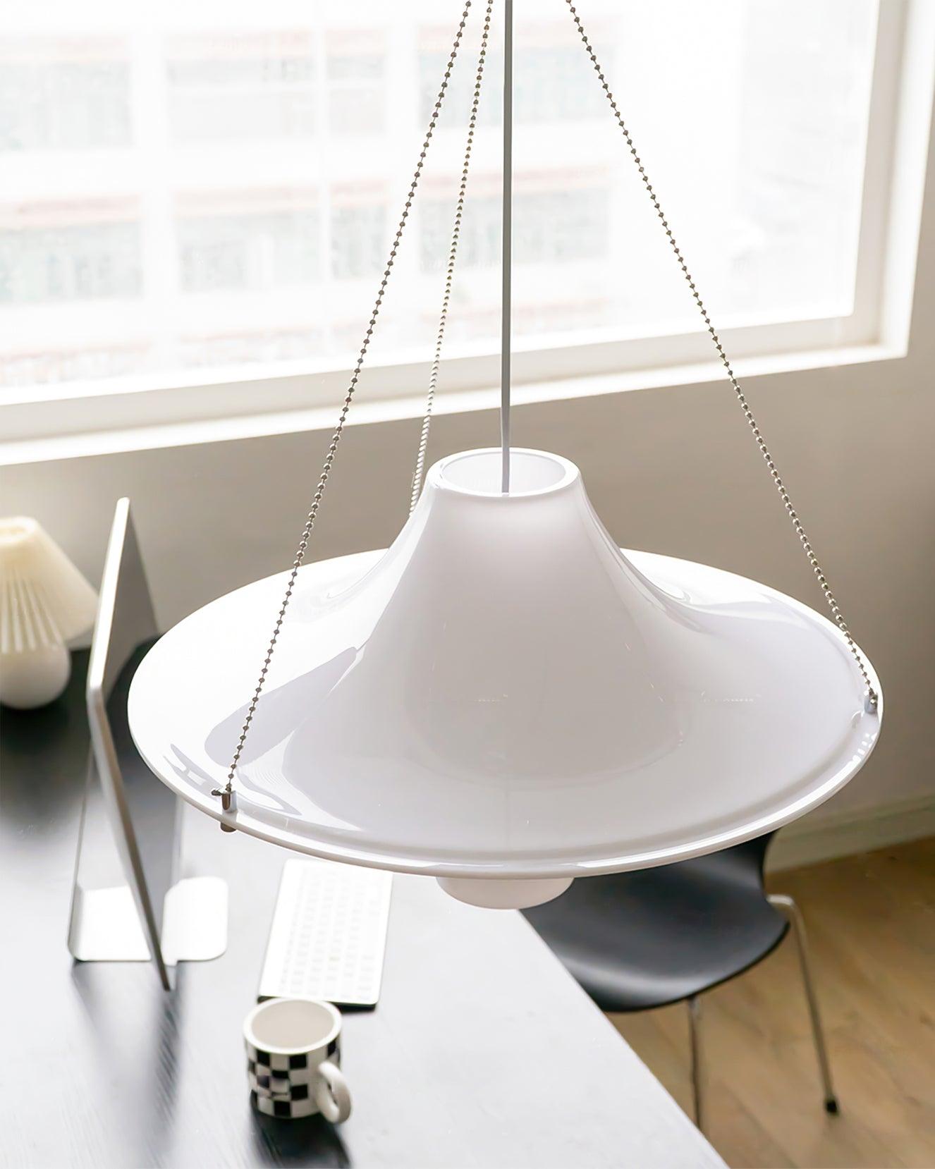 Solara Lampe suspendue en acrylique en forme d'OVNI pour salon contemporain - Neutralighting