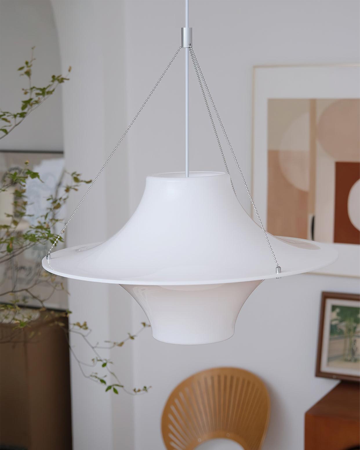 Solara Lampe suspendue en acrylique en forme d'OVNI pour salon contemporain - Neutralighting