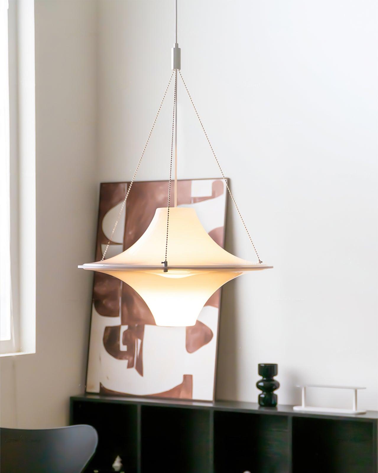 Solara Lampe suspendue en acrylique en forme d'OVNI pour salon contemporain - Neutralighting