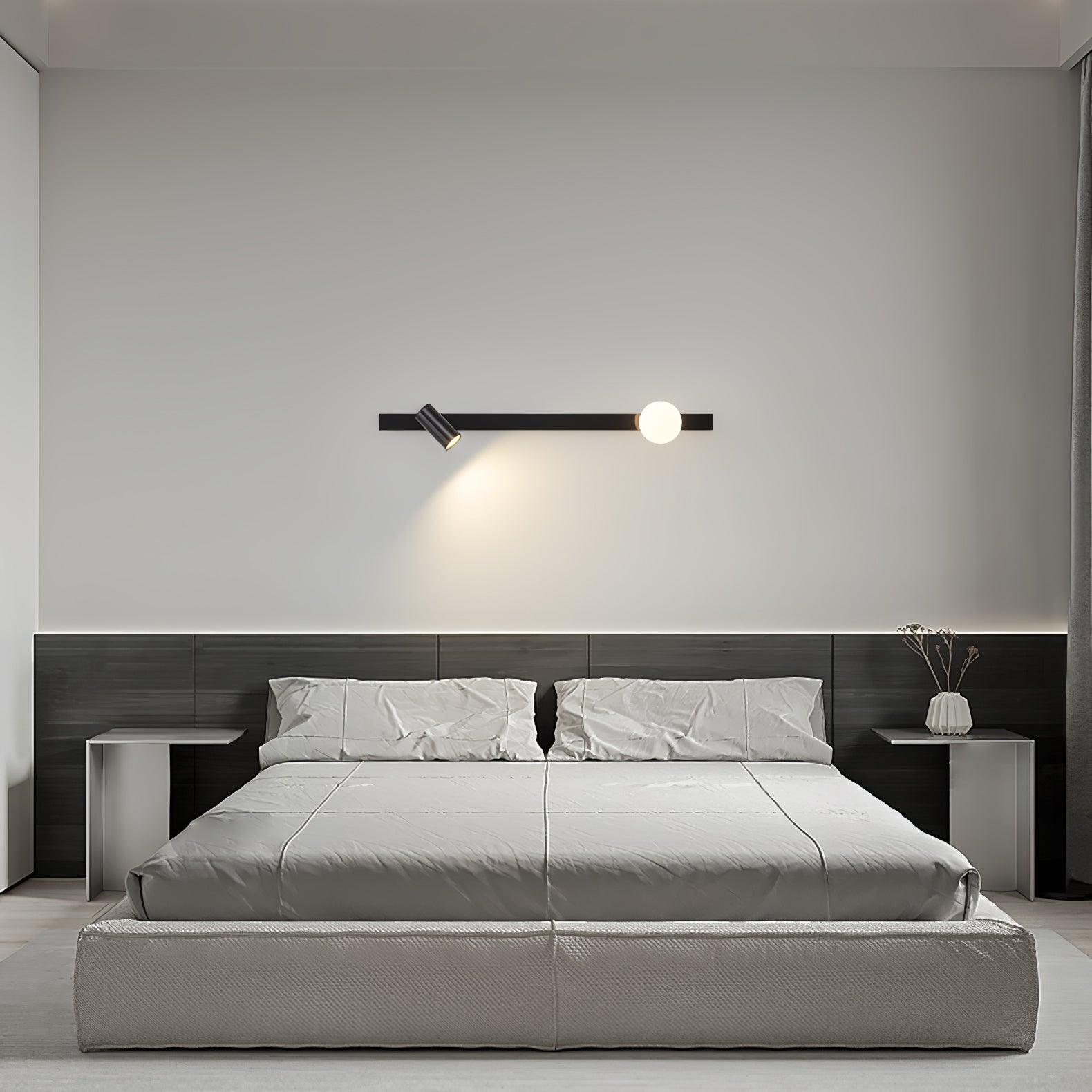 Evlaeiel Long Arm Plug-in Brass Glass Wall Light - Neutralighting