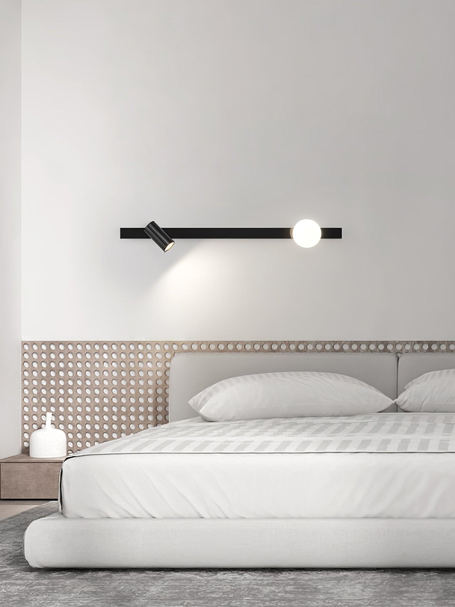 Evlaeiel Long Arm Plug-in Brass Glass Wall Light - Neutralighting