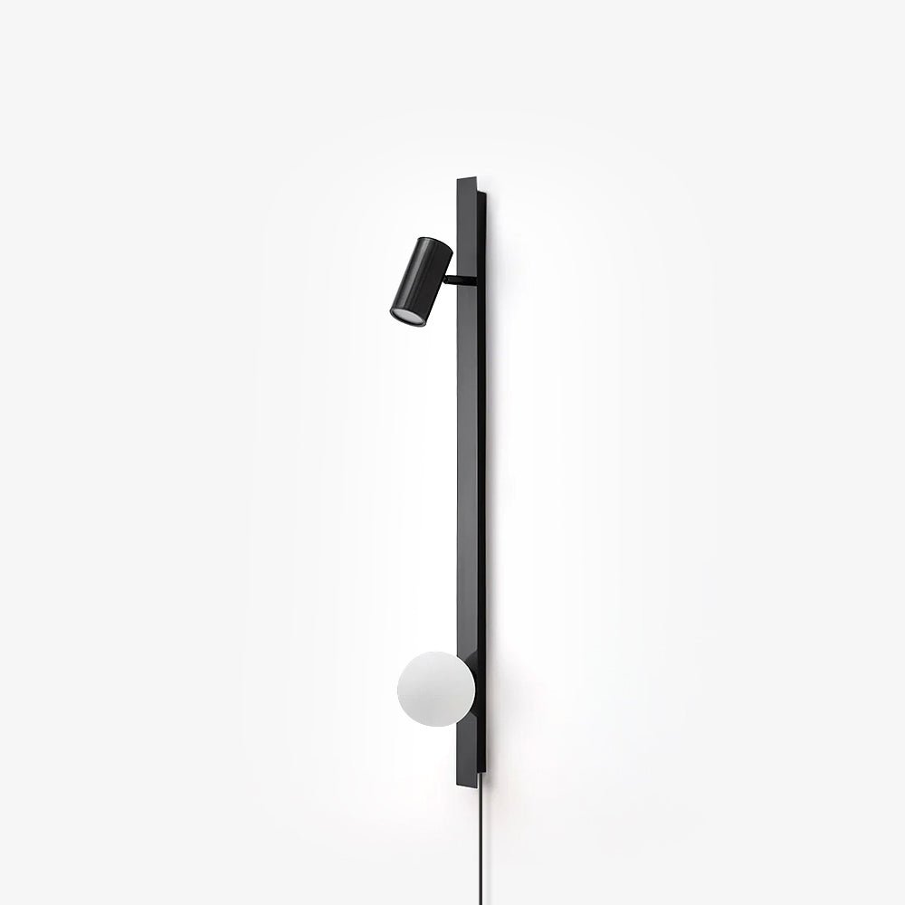 Evlaeiel Long Arm Plug-in Brass Glass Wall Light - Neutralighting