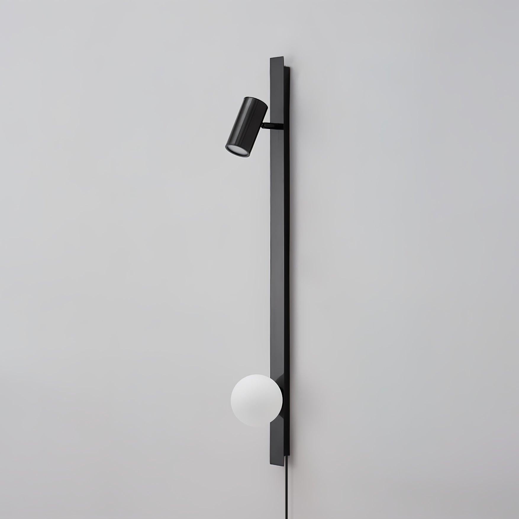 Evlaeiel Long Arm Plug-in Brass Glass Wall Light - Neutralighting