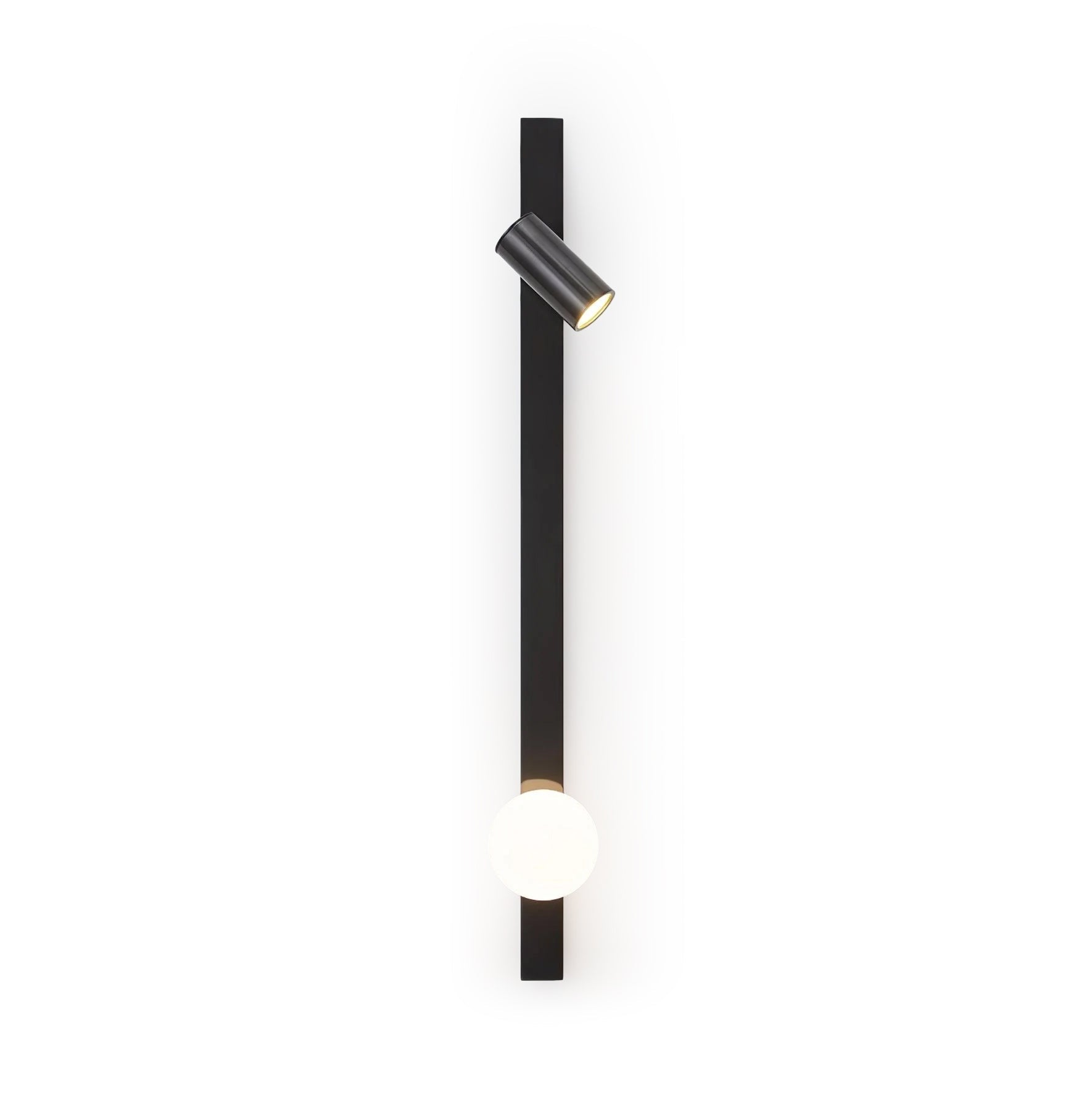 Evlaeiel Long Arm Plug-in Brass Glass Wall Light - Neutralighting