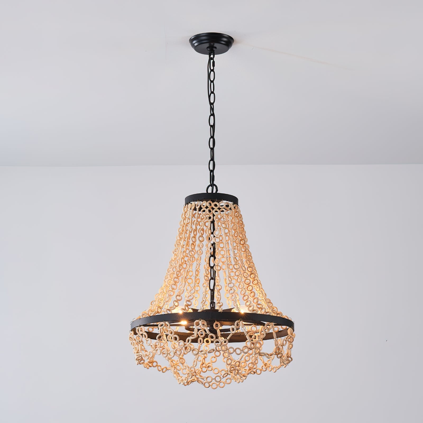 Vevyniel Postmodern Luxury Wooden Metal Chandelier - Lamp Copper