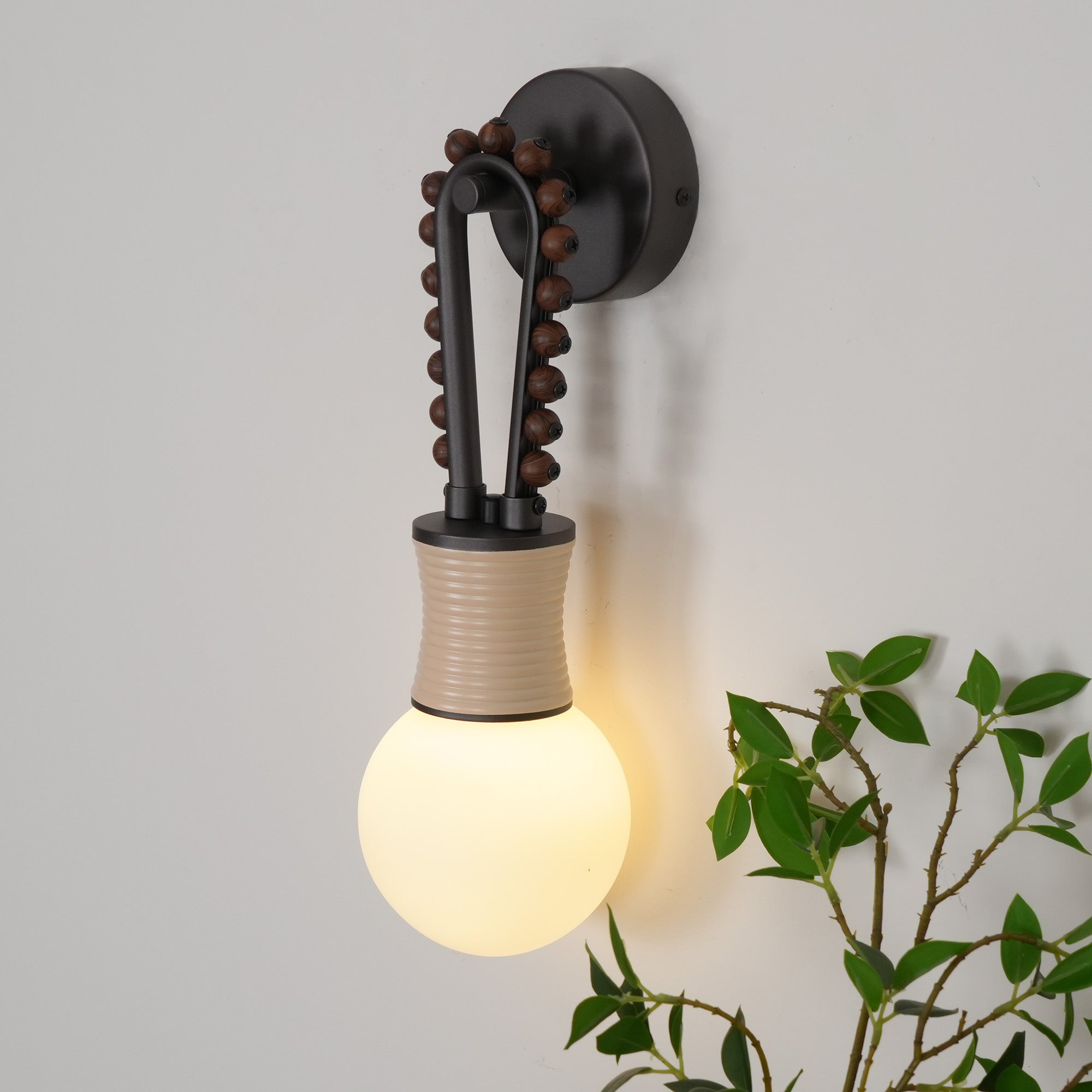 Sytala Applique Murale En Verre De Noyer De Qualité Supérieure - Neutralighting